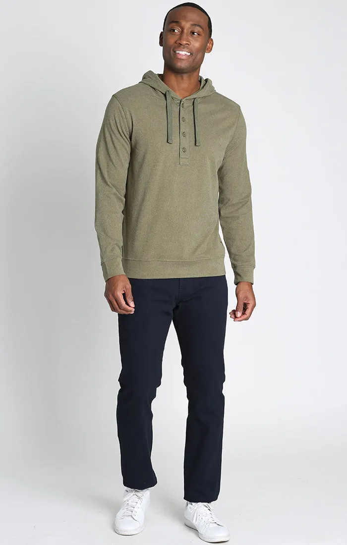 Ultra Soft Ribbed Hooded Henley