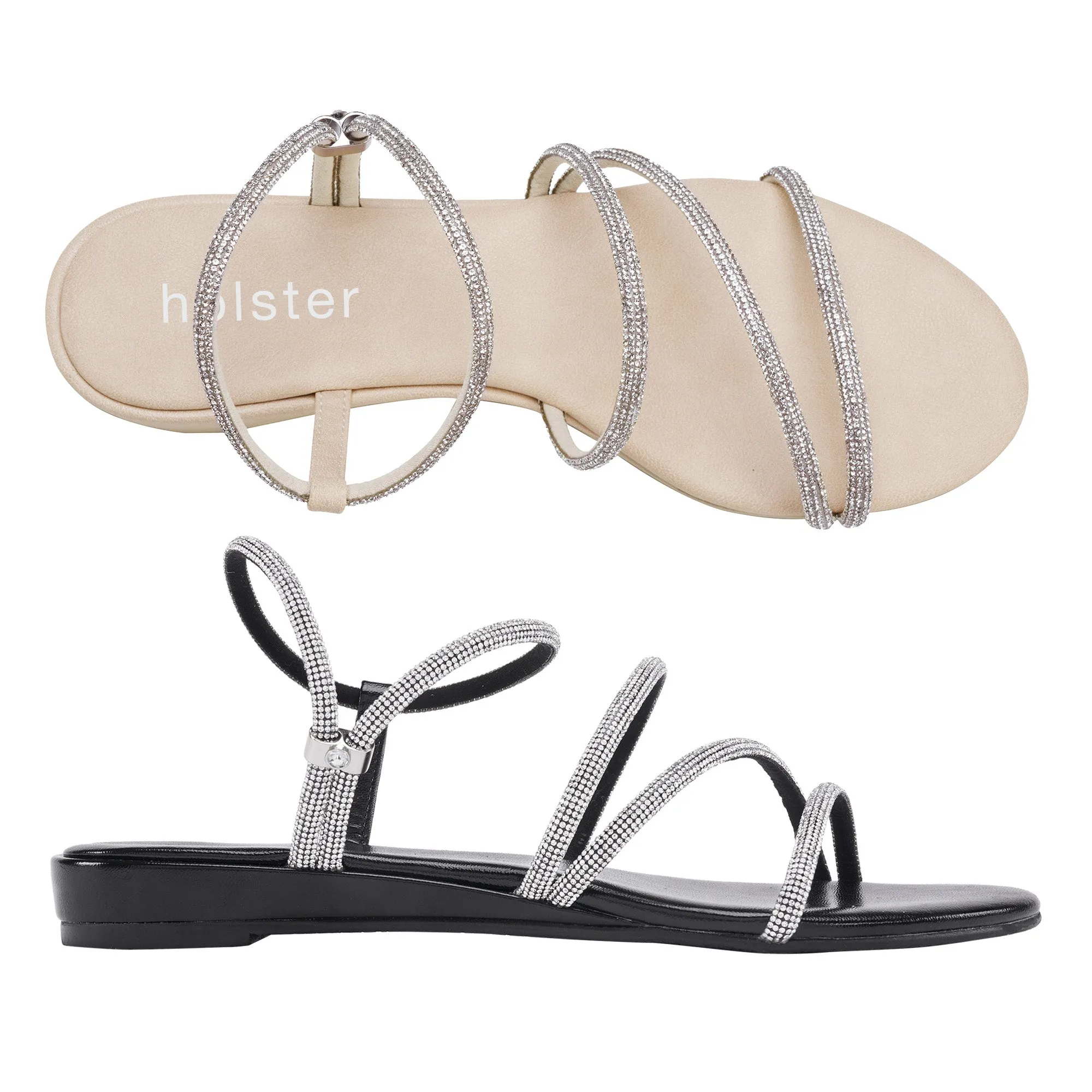 Viva Wedge Bundle - Beige/Black