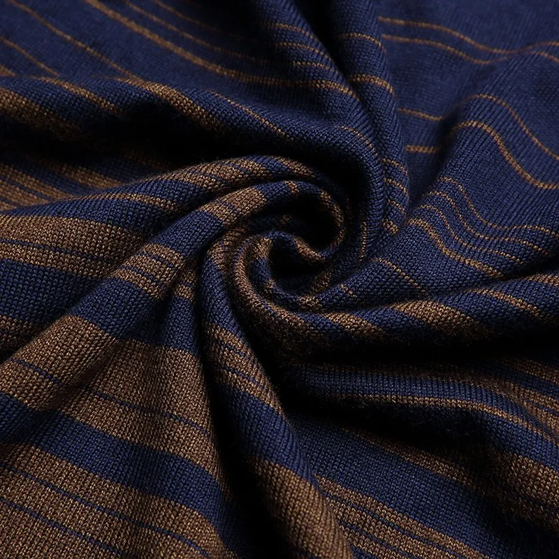 West Louis Striped Pattern Men Pullover