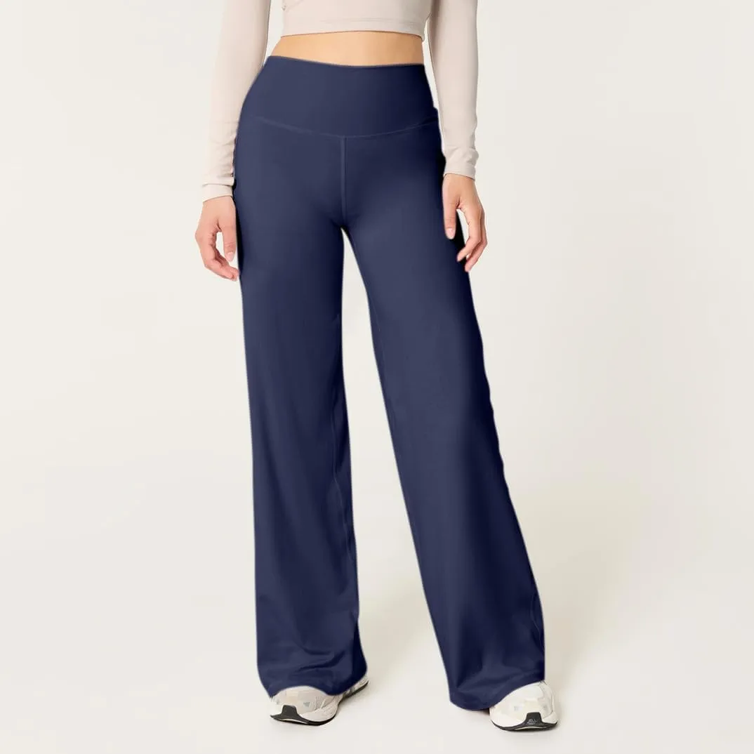 Wide Leg Pants for Women Soft Stretchy Tummy Control Yoga Pants Athletic Workout Pant Cozy Bootcut Leggings Trousers