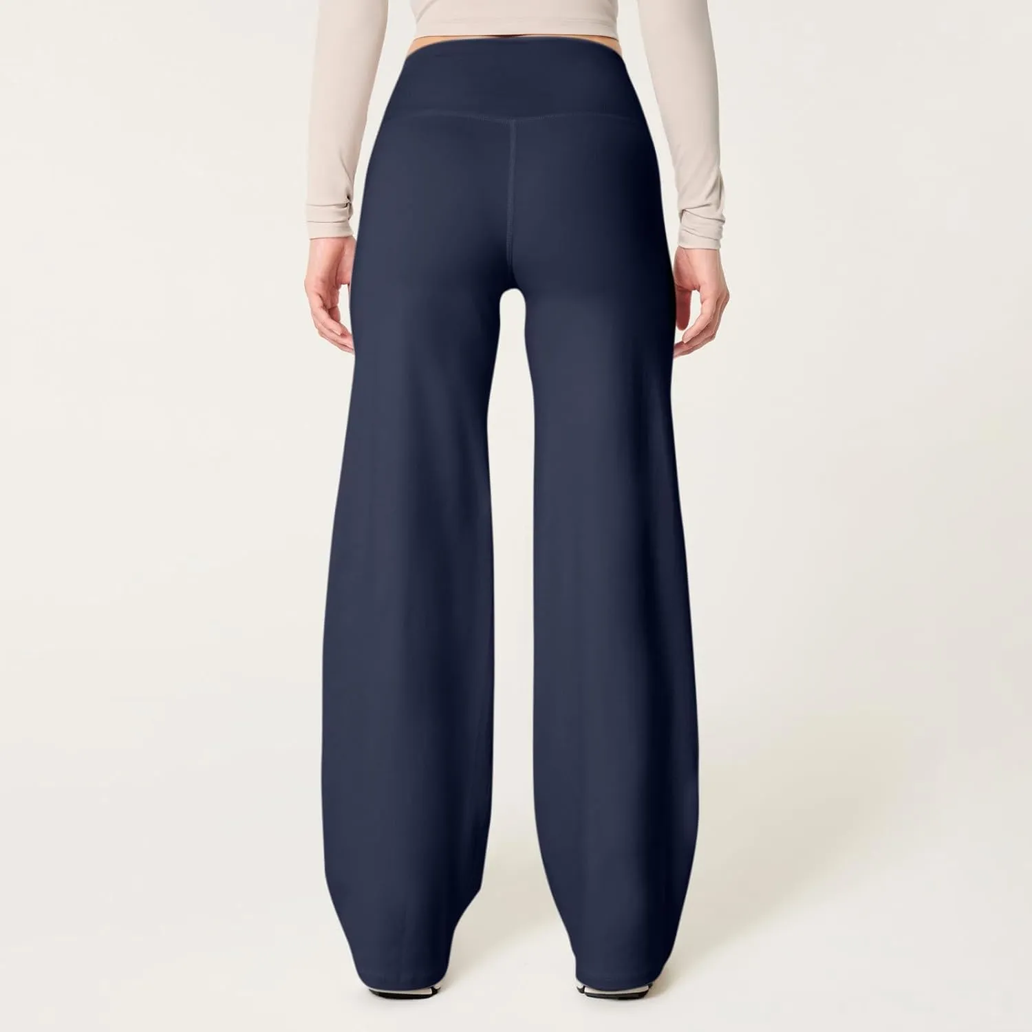 Wide Leg Pants for Women Soft Stretchy Tummy Control Yoga Pants Athletic Workout Pant Cozy Bootcut Leggings Trousers