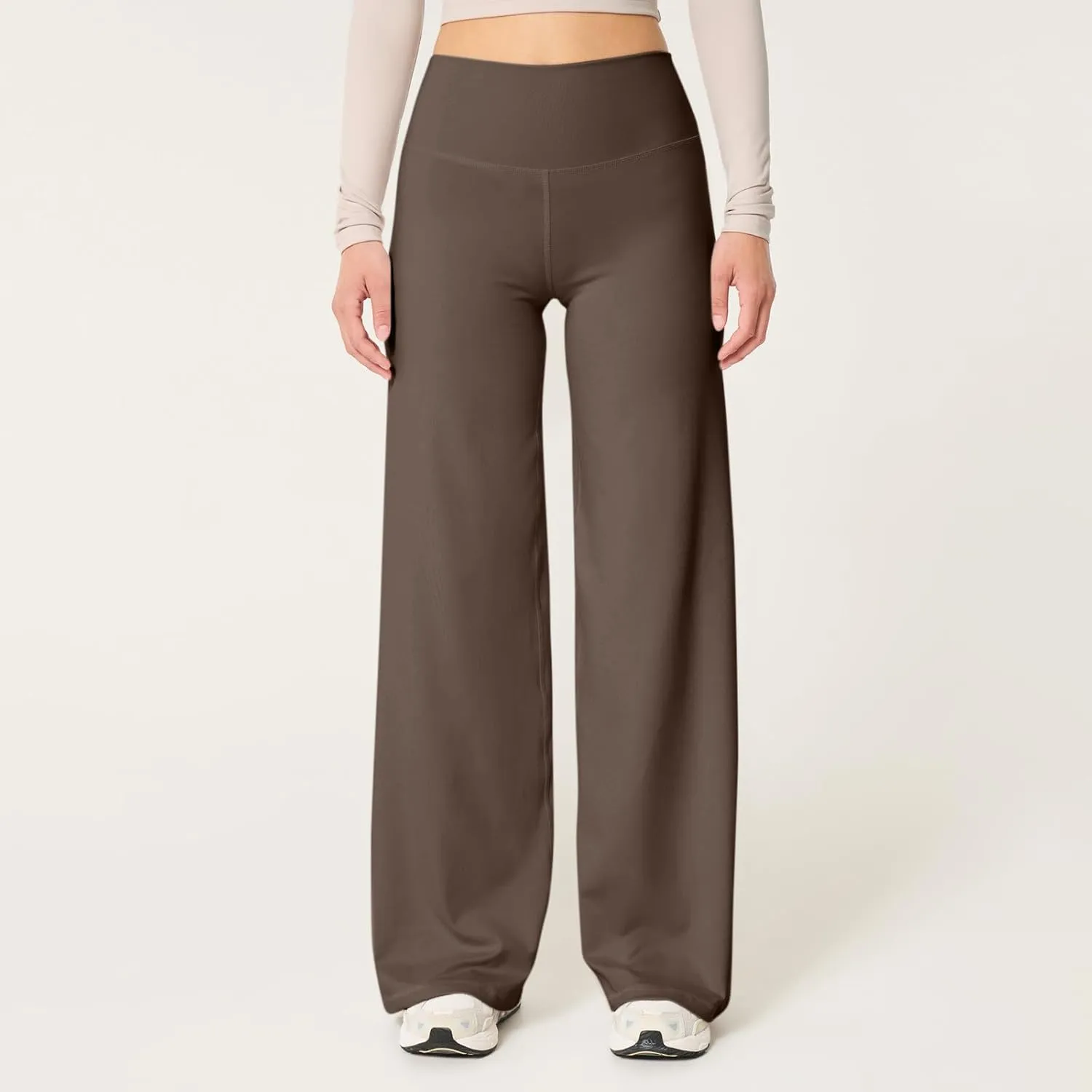 Wide Leg Pants for Women Soft Stretchy Tummy Control Yoga Pants Athletic Workout Pant Cozy Bootcut Leggings Trousers