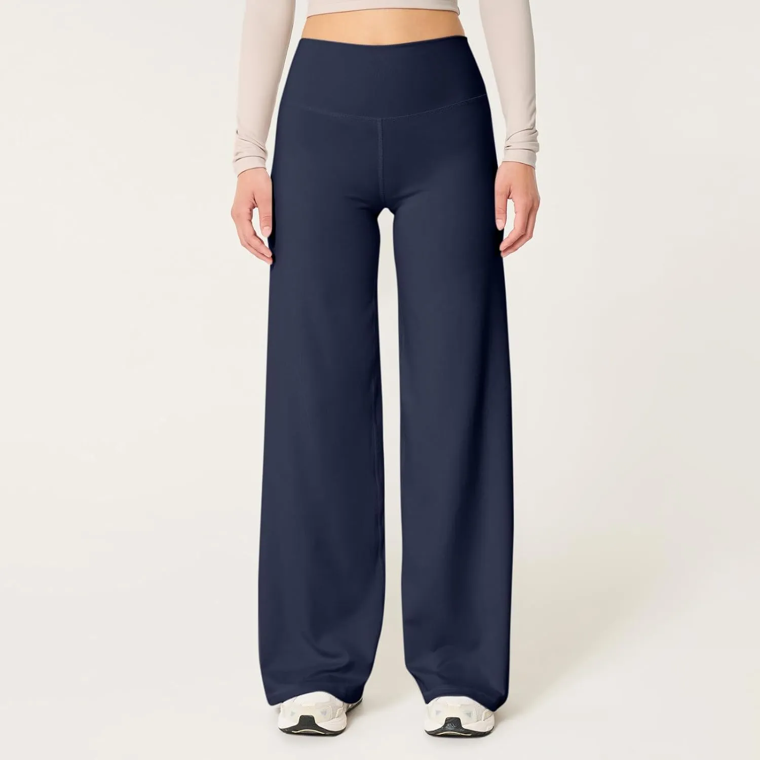 Wide Leg Pants for Women Soft Stretchy Tummy Control Yoga Pants Athletic Workout Pant Cozy Bootcut Leggings Trousers