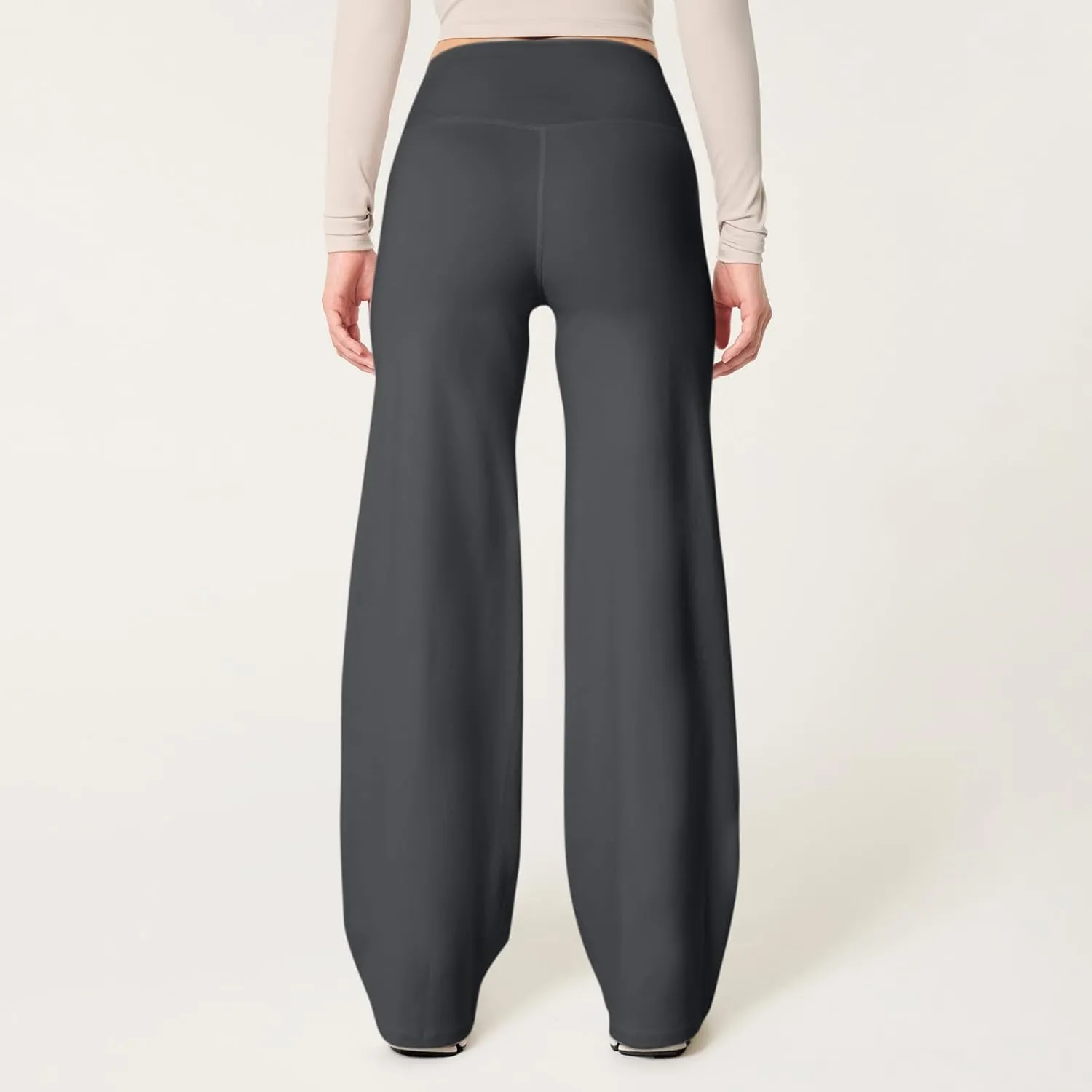 Wide Leg Pants for Women Soft Stretchy Tummy Control Yoga Pants Athletic Workout Pant Cozy Bootcut Leggings Trousers