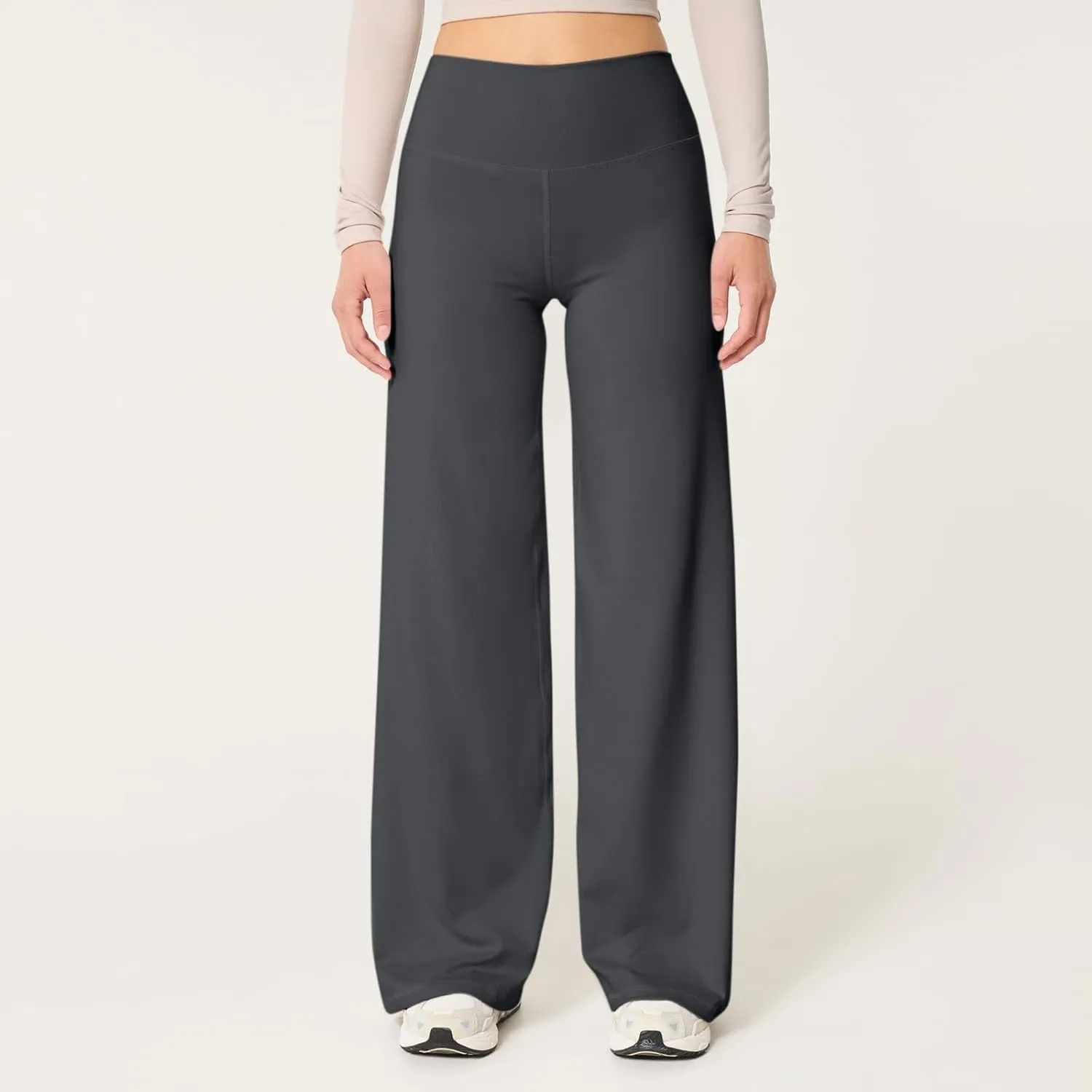 Wide Leg Pants for Women Soft Stretchy Tummy Control Yoga Pants Athletic Workout Pant Cozy Bootcut Leggings Trousers