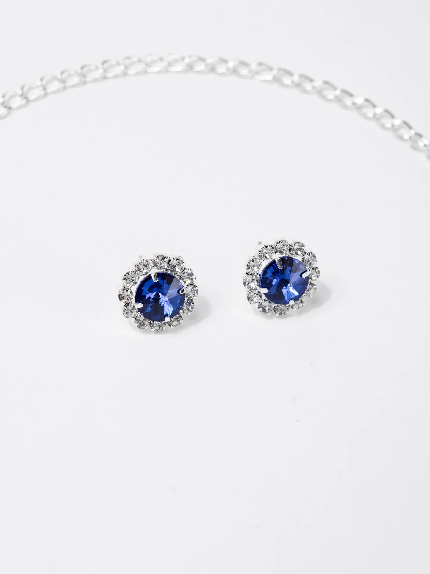 Willow Round Stone Rhinestone Necklace Set