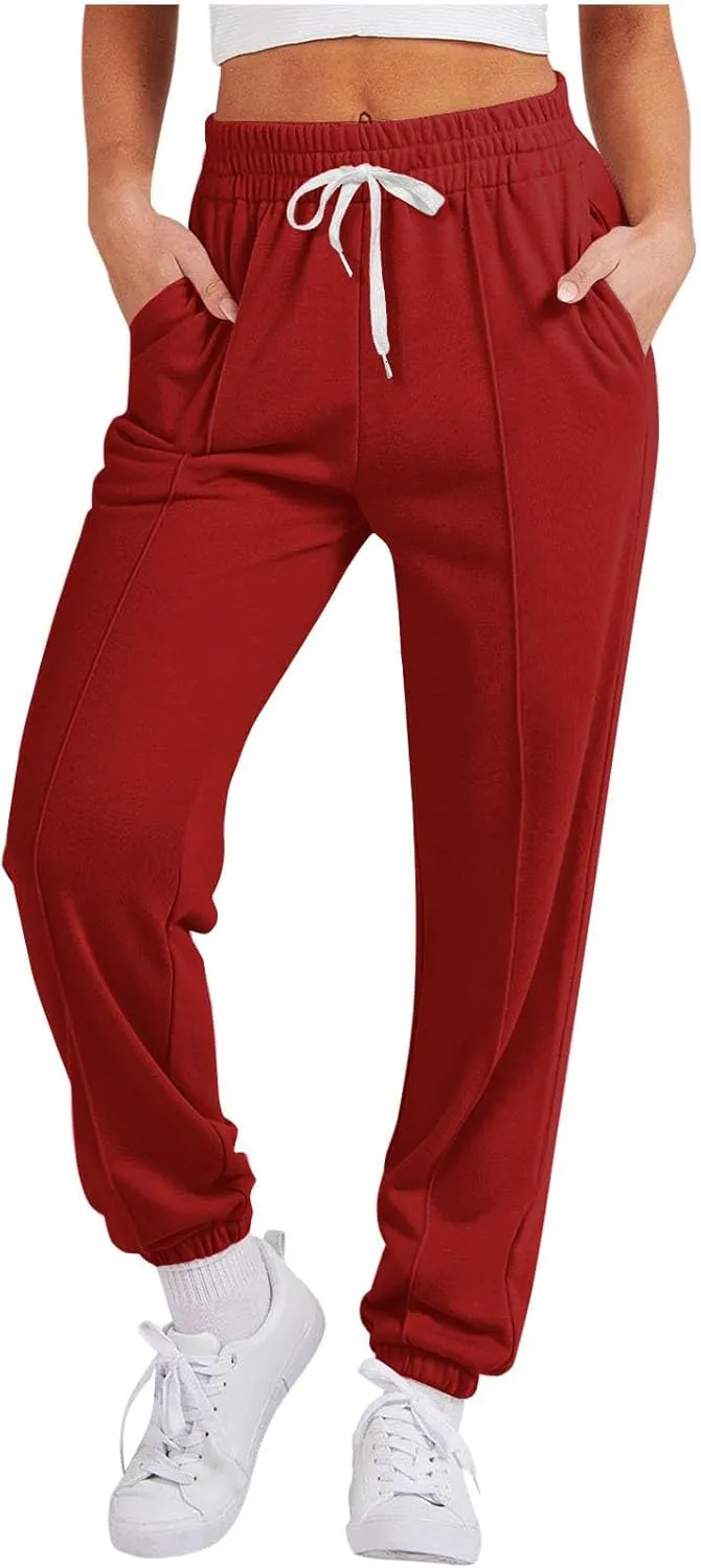 Women Baggy Cinch Bottom Sweatpants 2024 Drawstring High Waist Athletic Joggers Fall Lounge Cozy Trousers with Pocket