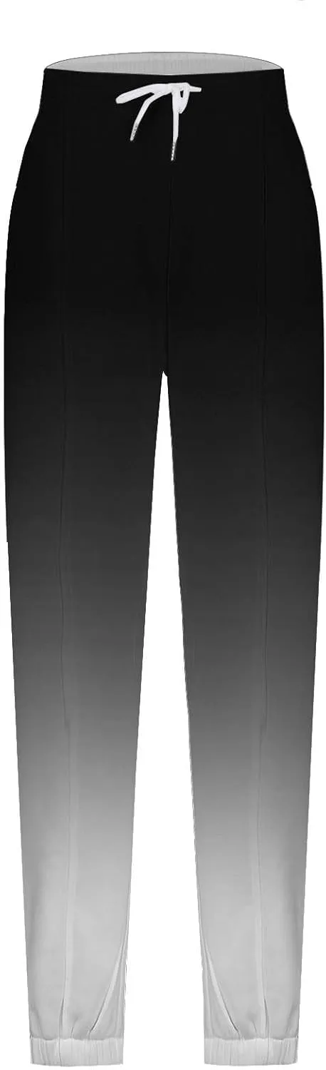 Women Baggy Cinch Bottom Sweatpants 2024 Drawstring High Waist Athletic Joggers Fall Lounge Cozy Trousers with Pocket