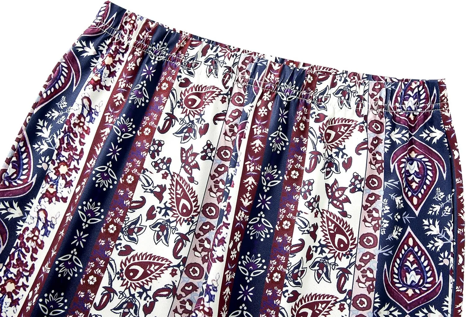 Women High Waist Pants Slimming Casual Party Street Spring Straight Retro Floral Print Trousers
