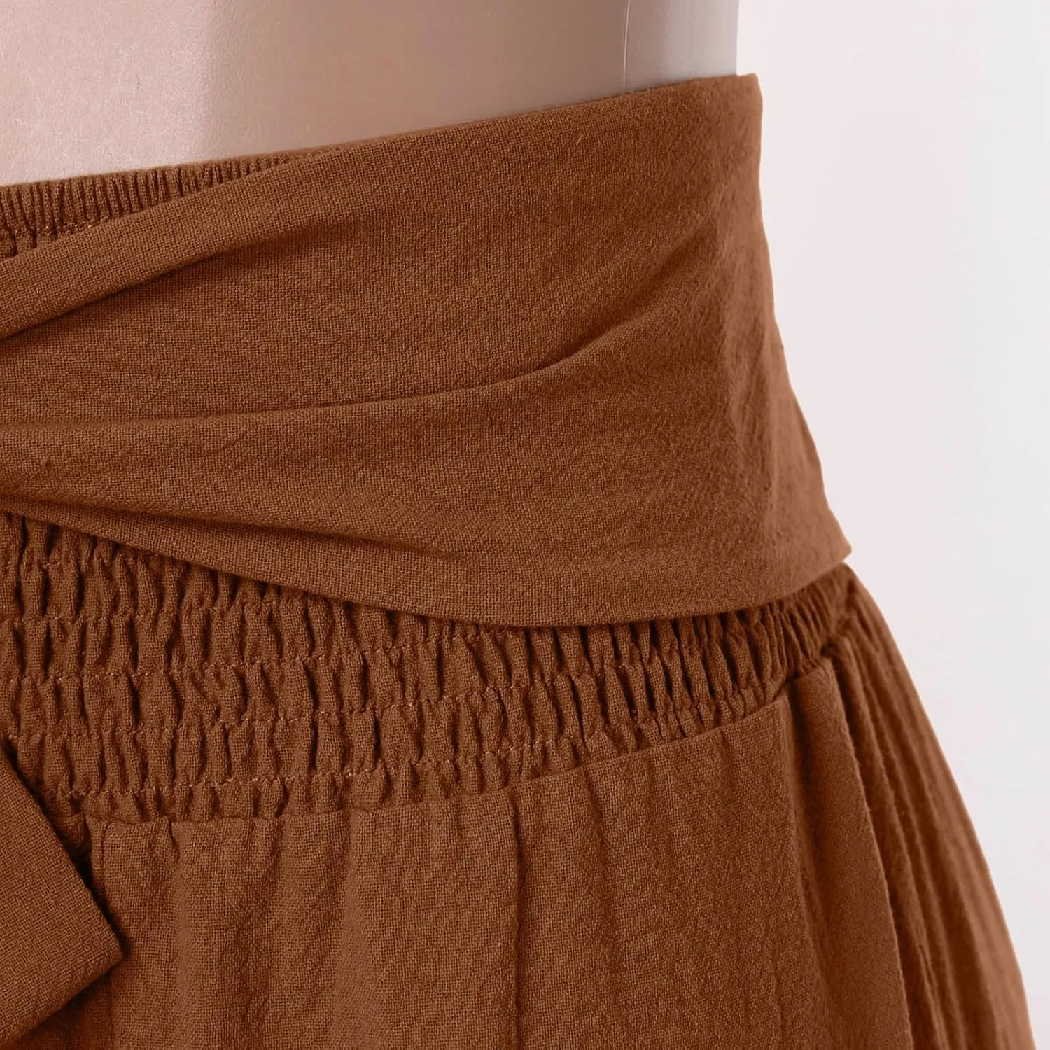 Women High Waist Pleated Wide Leg Casual Loose Trousers Plus Size Pants for Women