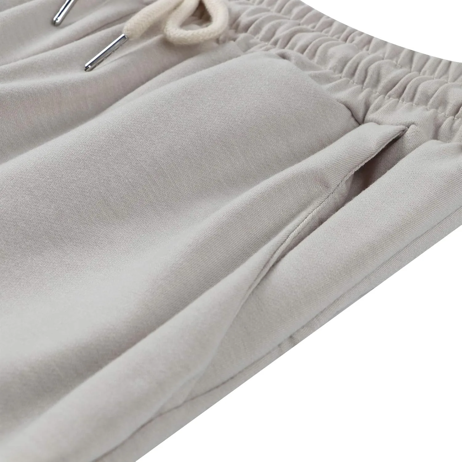 Women Jogger Sweatpants Solid High Waist Drawstring Baggy Pants Cinch Bottom Runing Workout Trousers with Pockets