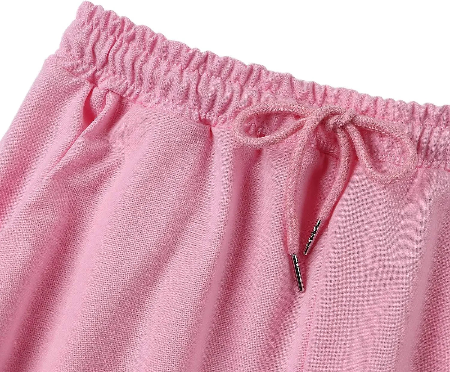 Women Jogger Sweatpants Solid High Waist Drawstring Baggy Pants Cinch Bottom Runing Workout Trousers with Pockets