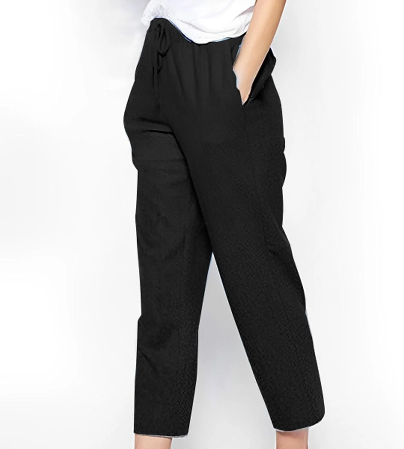 Women Straight Pants Loose Thin Summer Trousers Wide Leg High Waist Trouser Pants Solid Color Skin-Friendly Pants