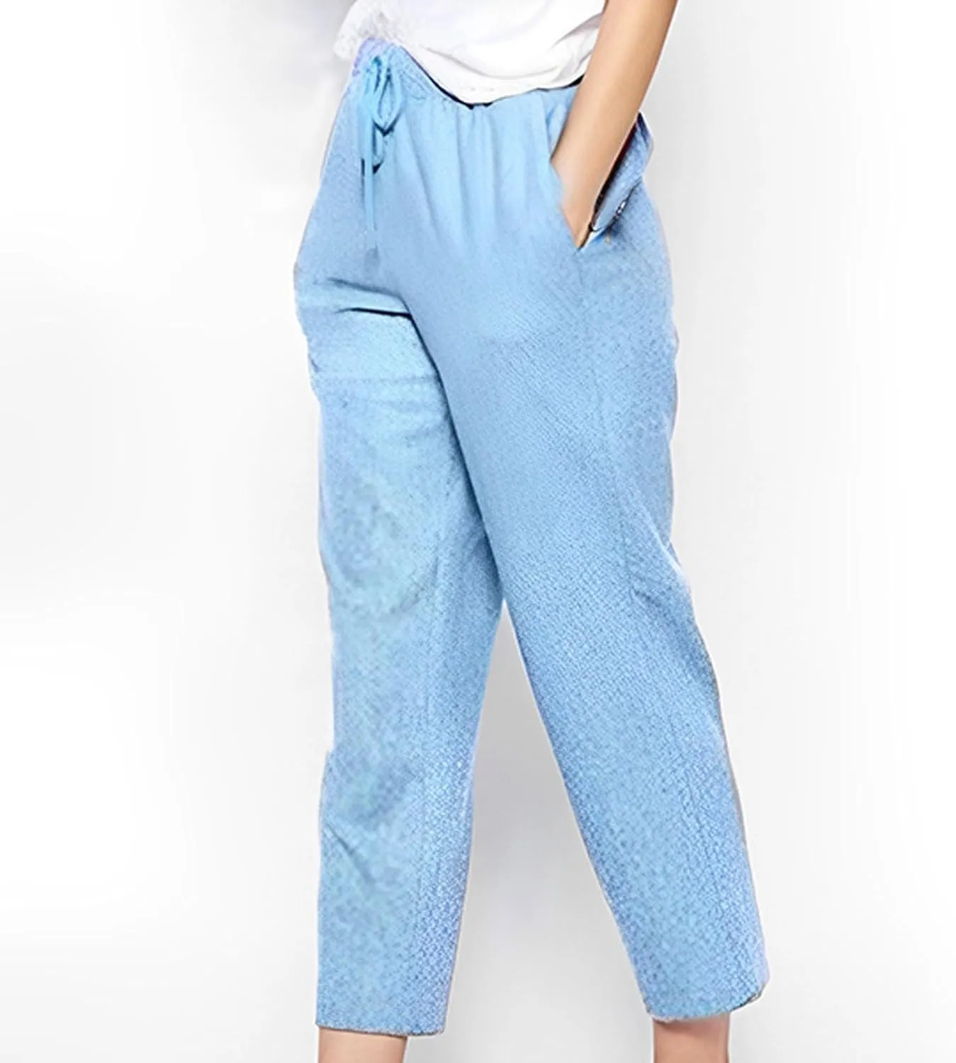 Women Straight Pants Loose Thin Summer Trousers Wide Leg High Waist Trouser Pants Solid Color Skin-Friendly Pants