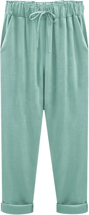 Women Straight Pants Loose Thin Summer Trousers Wide Leg High Waist Trouser Pants Solid Color Skin-Friendly Pants