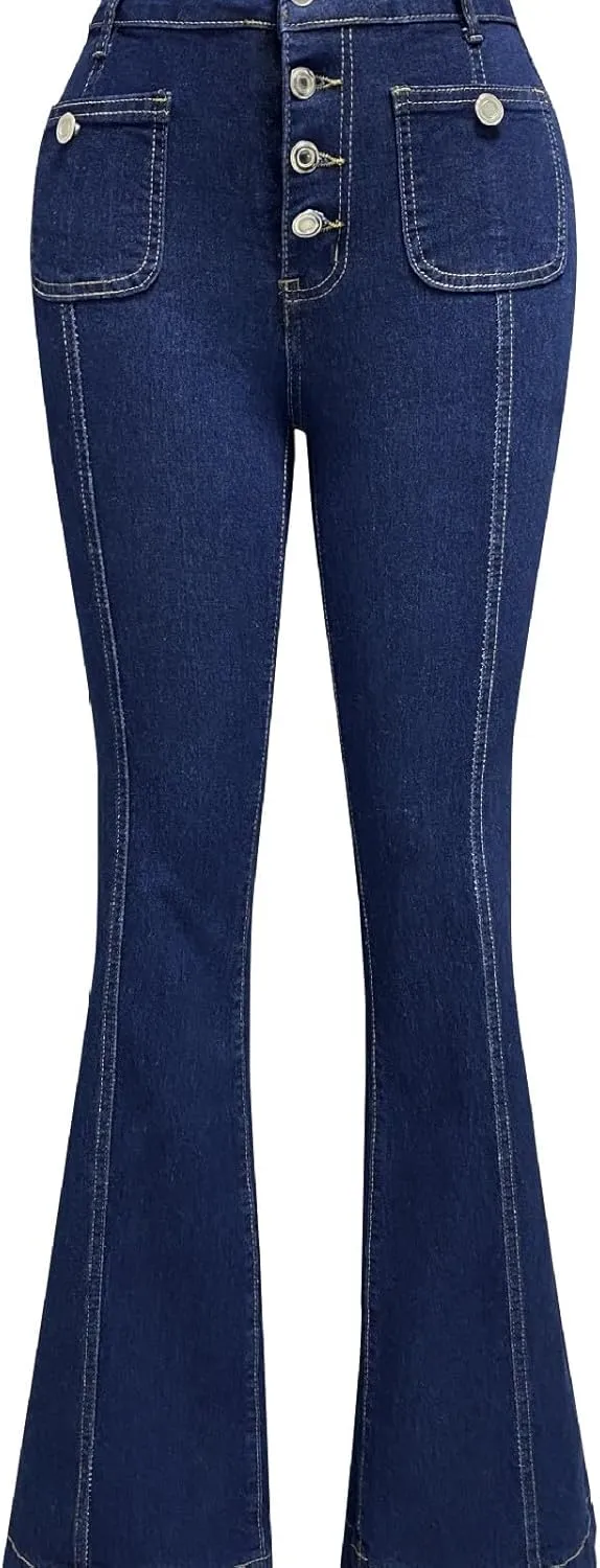 Women Sweatpants That Look Like Jeans High Waisted Trendy Tummy Casual Control Pant Y2k Straight Jeans for Women
