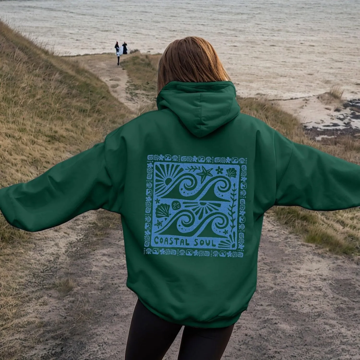 Women Y2k Graphic Hoodies Cute Preppy Embroidery Hibiscus Hoodie Flower Pullover Oversized Sweatshirts Teen Clothes