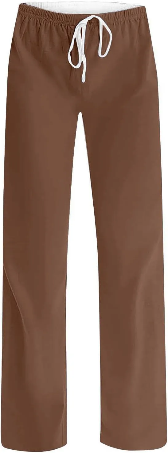 Womens Athletic Pants Straight Leg Lounge Trousers High Waisted Drawstring Soft Comfy Yoga Sweatpants with Pockets