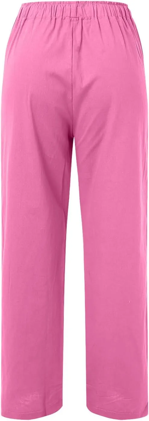 Women's Casual Loose Wide Leg Cozy Pants Winter Plus Work Jeans with Pockets Wide Leg High Waisted