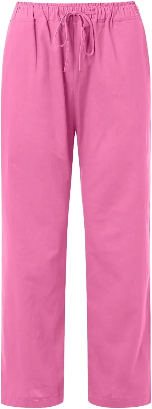 Women's Casual Loose Wide Leg Cozy Pants Winter Plus Work Jeans with Pockets Wide Leg High Waisted