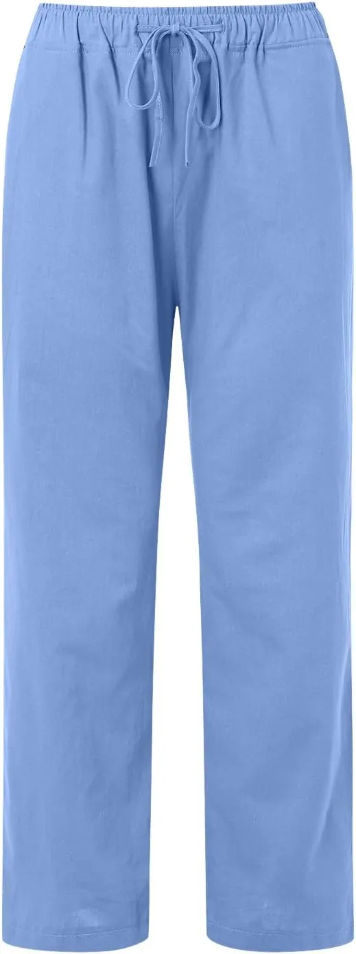 Women's Casual Loose Wide Leg Cozy Pants Winter Plus Work Jeans with Pockets Wide Leg High Waisted