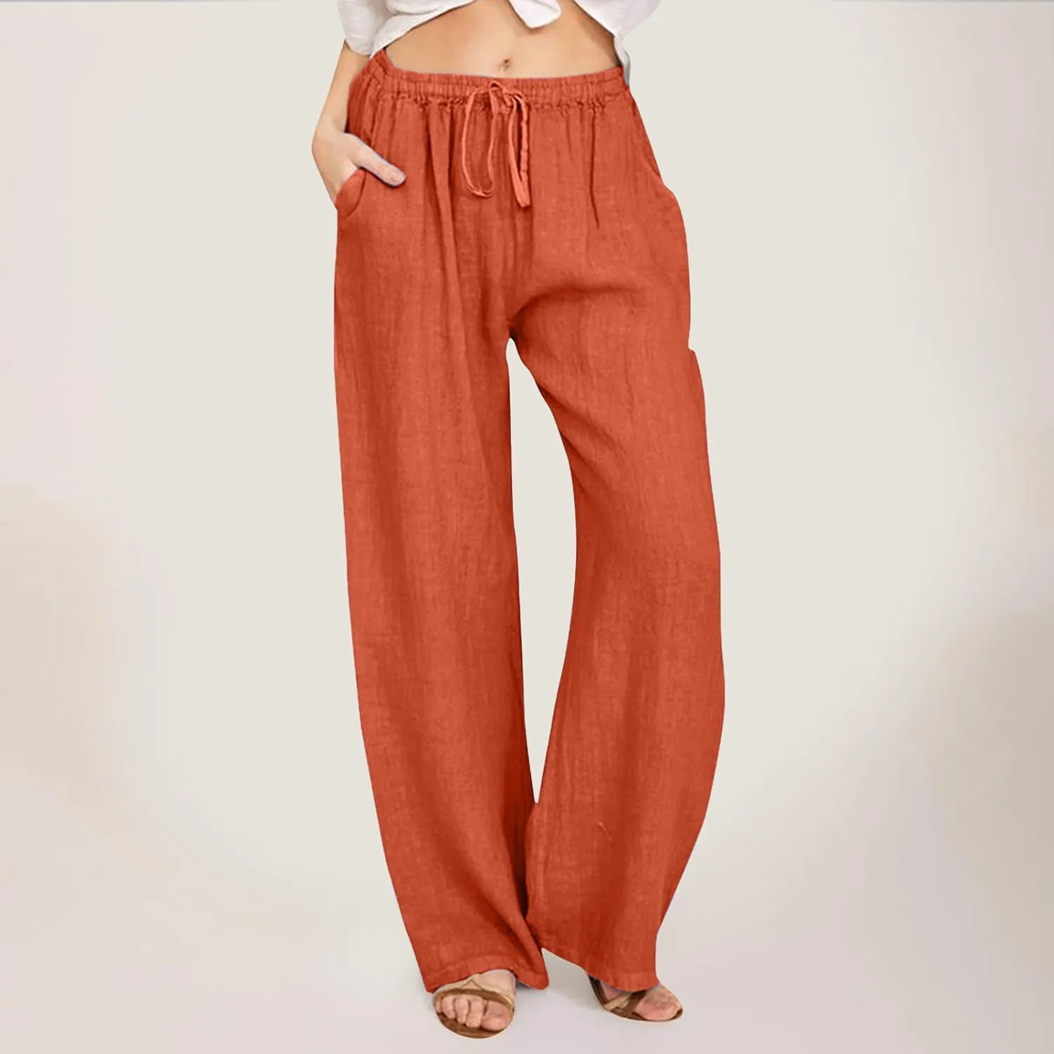 Women's Casual Loose Wide Leg Cozy Pants Winter Plus Work Jeans with Pockets Wide Leg High Waisted