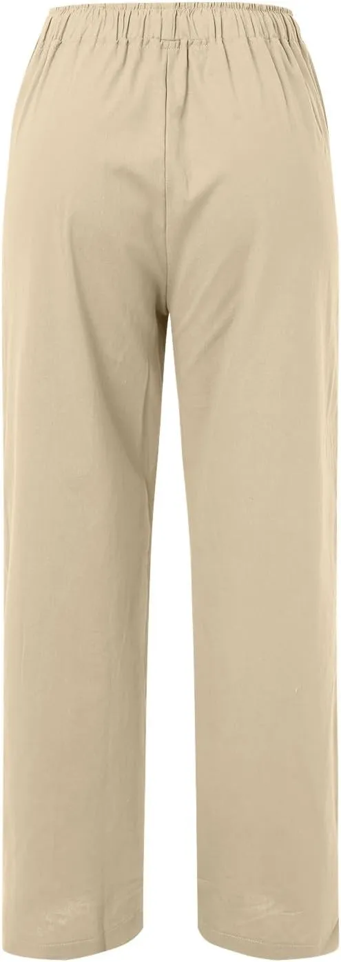 Women's Casual Loose Wide Leg Cozy Pants Winter Plus Work Jeans with Pockets Wide Leg High Waisted