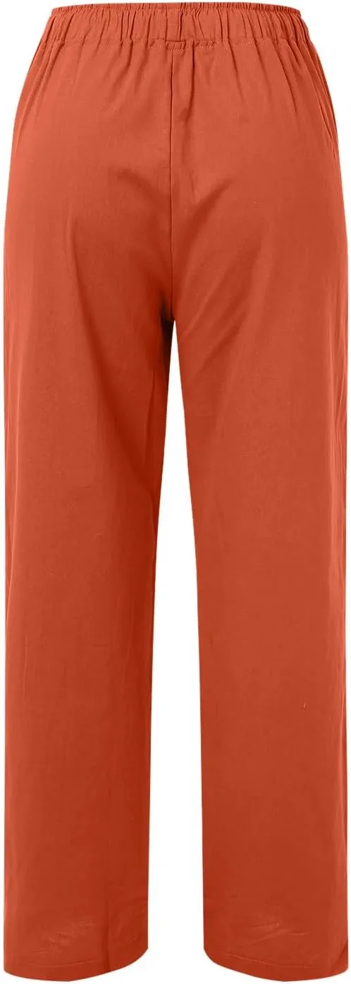 Women's Casual Loose Wide Leg Cozy Pants Winter Plus Work Jeans with Pockets Wide Leg High Waisted