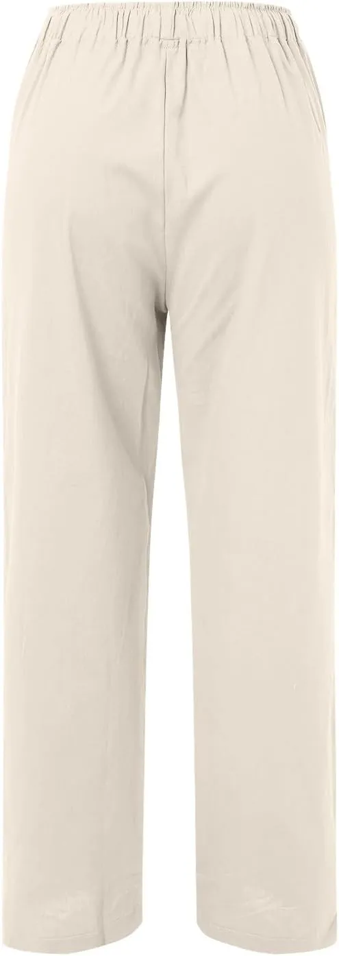 Women's Casual Loose Wide Leg Cozy Pants Winter Plus Work Jeans with Pockets Wide Leg High Waisted