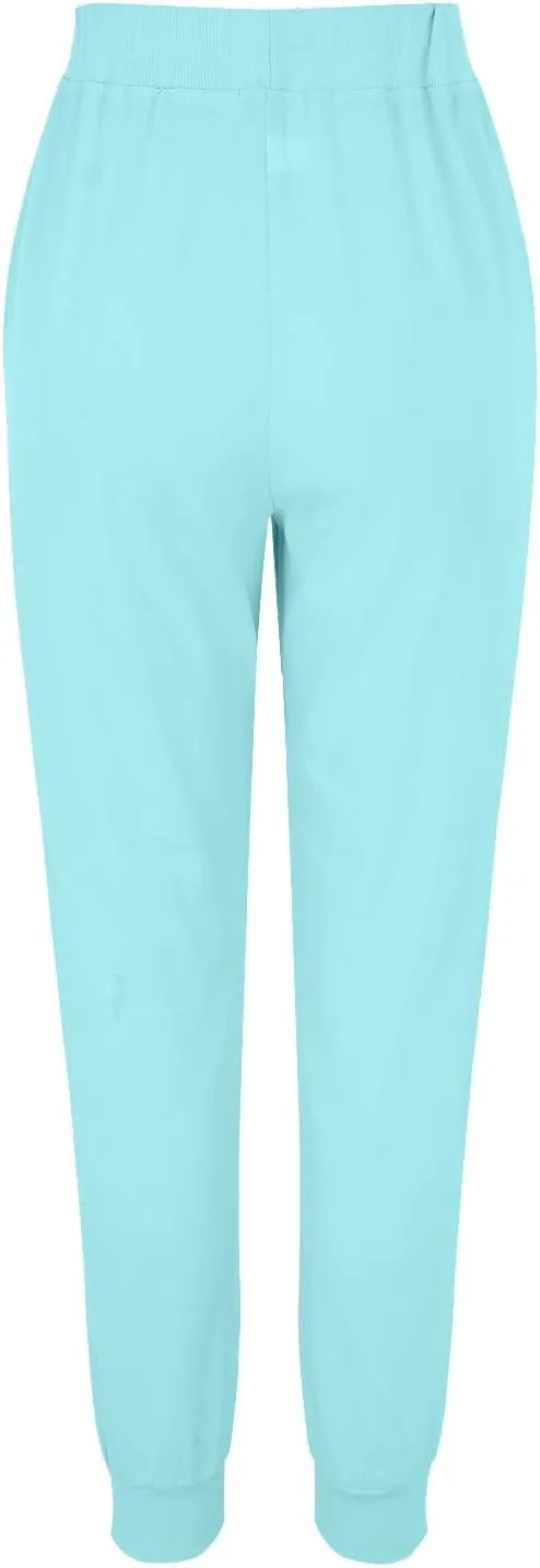 Women's Cotton Linen Trousers Summer Drawstring Elastic Waist Long Pants Solid Color Casual Comfy Leisure Pants