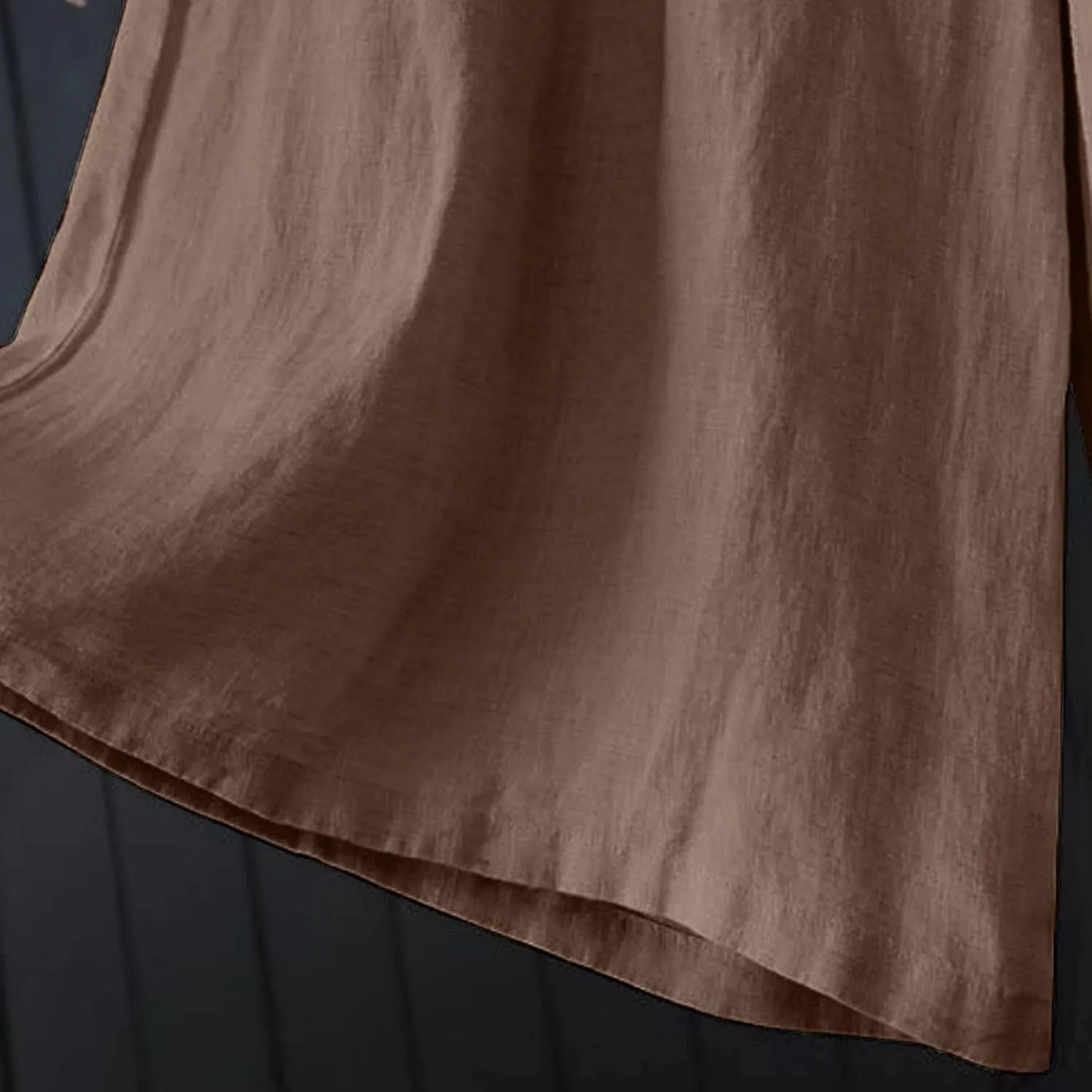 Women's Culottes Linen Blend Wide Leg Pants Elastic Waist Casual Palazzo Pants Soft Lounge Beach Trousers with Pocket