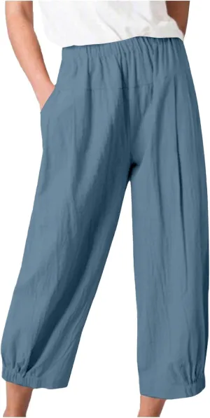 Women's Fleece Lined Pants Winter Colorful Beach Palazzo with Pockets Straight Leg Flare Leggings