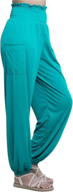 Women's Harem Pants High Waist Hippie Boho Yoga Palazzo Casual with Pockets