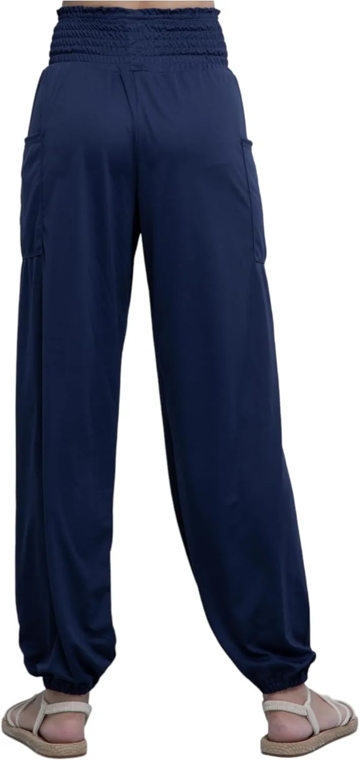 Women's Harem Pants High Waist Hippie Boho Yoga Palazzo Casual with Pockets