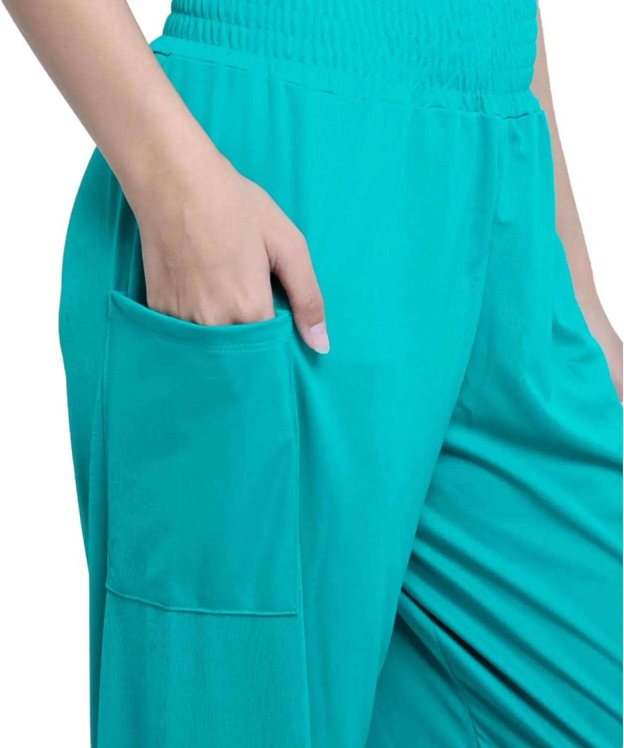 Women's Harem Pants High Waist Hippie Boho Yoga Palazzo Casual with Pockets