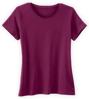 Women's Organic Pima Cotton Relaxed Short Sleeve Crew Neck T-Shirt