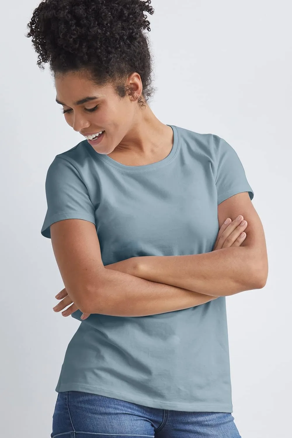 Women's Organic Pima Cotton Relaxed Short Sleeve Crew Neck T-Shirt