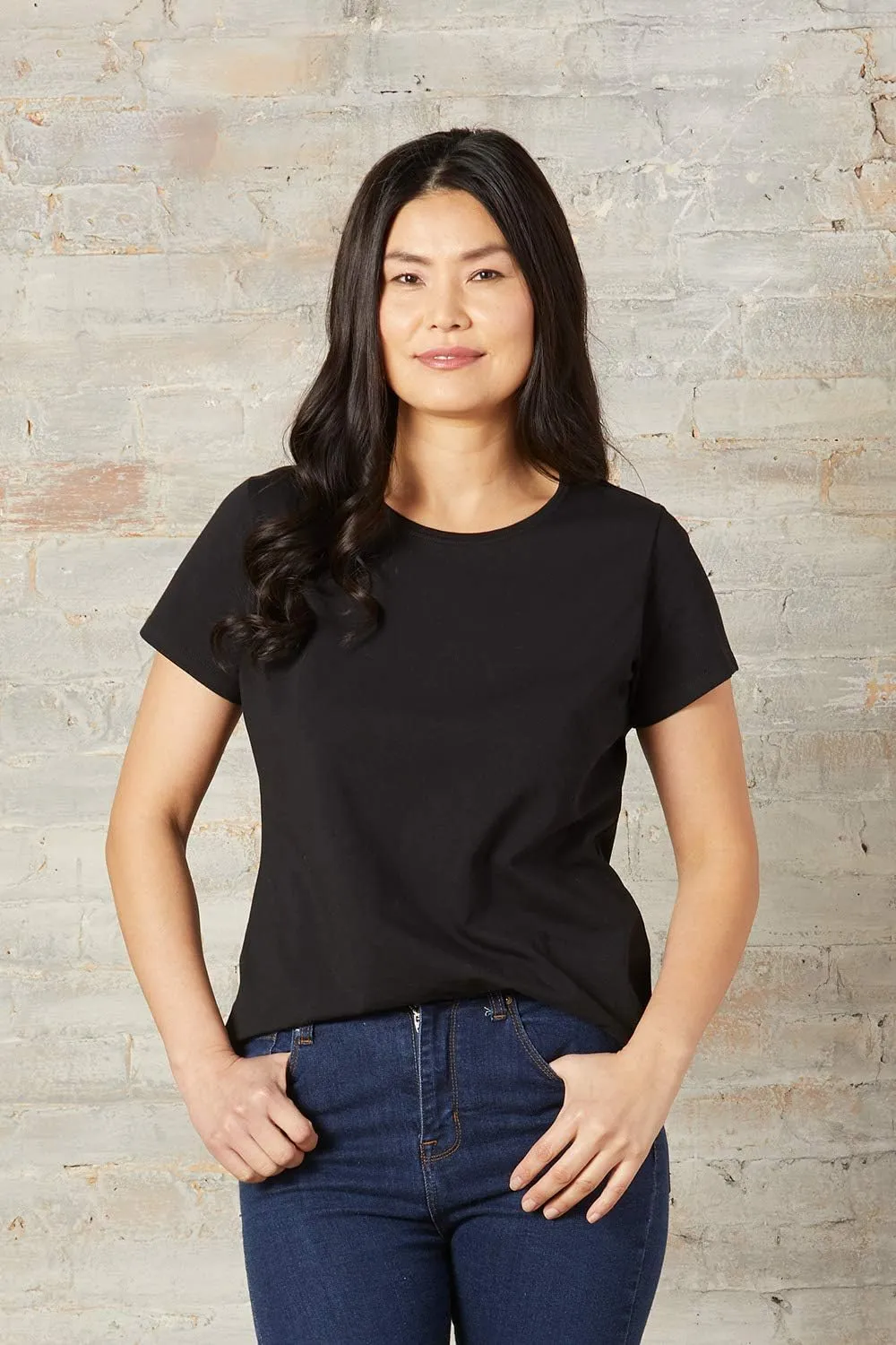Women's Organic Pima Cotton Relaxed Short Sleeve Crew Neck T-Shirt
