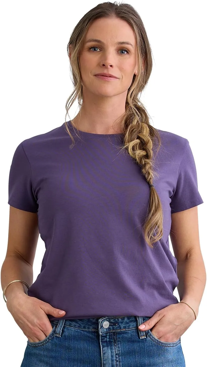 Women's Organic Pima Cotton Relaxed Short Sleeve Crew Neck T-Shirt
