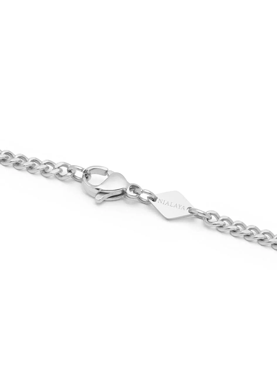 Women's Silver Necklace with Butterfly Pendant
