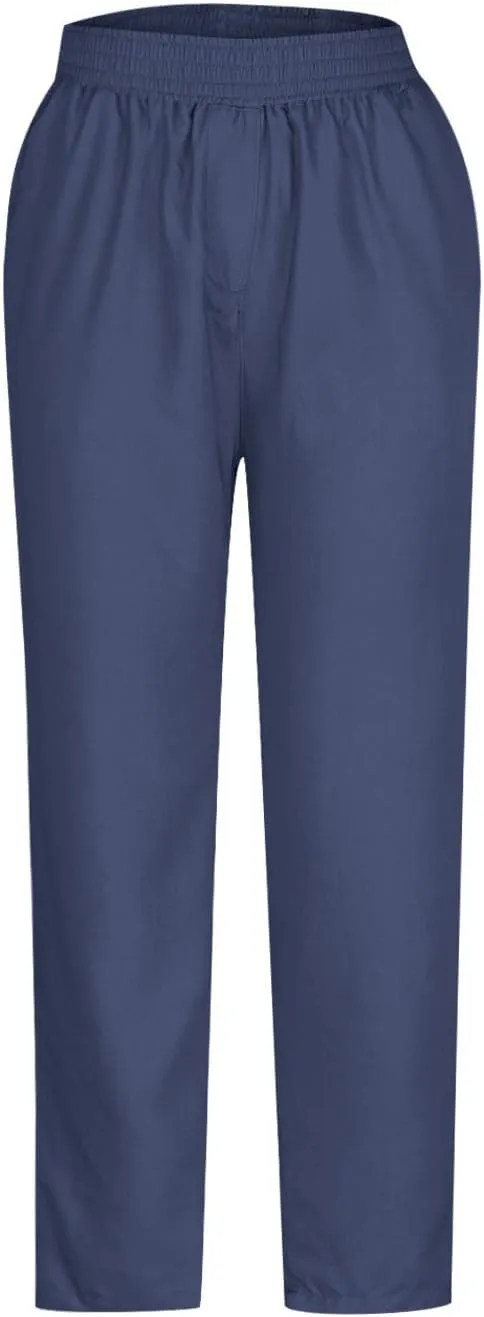 Women's Tapered Casual Pants, Loose Fit Cozy High Waisted Trousers Pants Elastic Waist Fall Trendy 2024 Denim Jeans