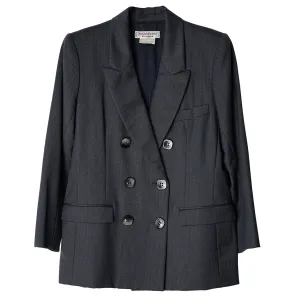 WOOL DOUBLE BREASTED JACKET / GREY