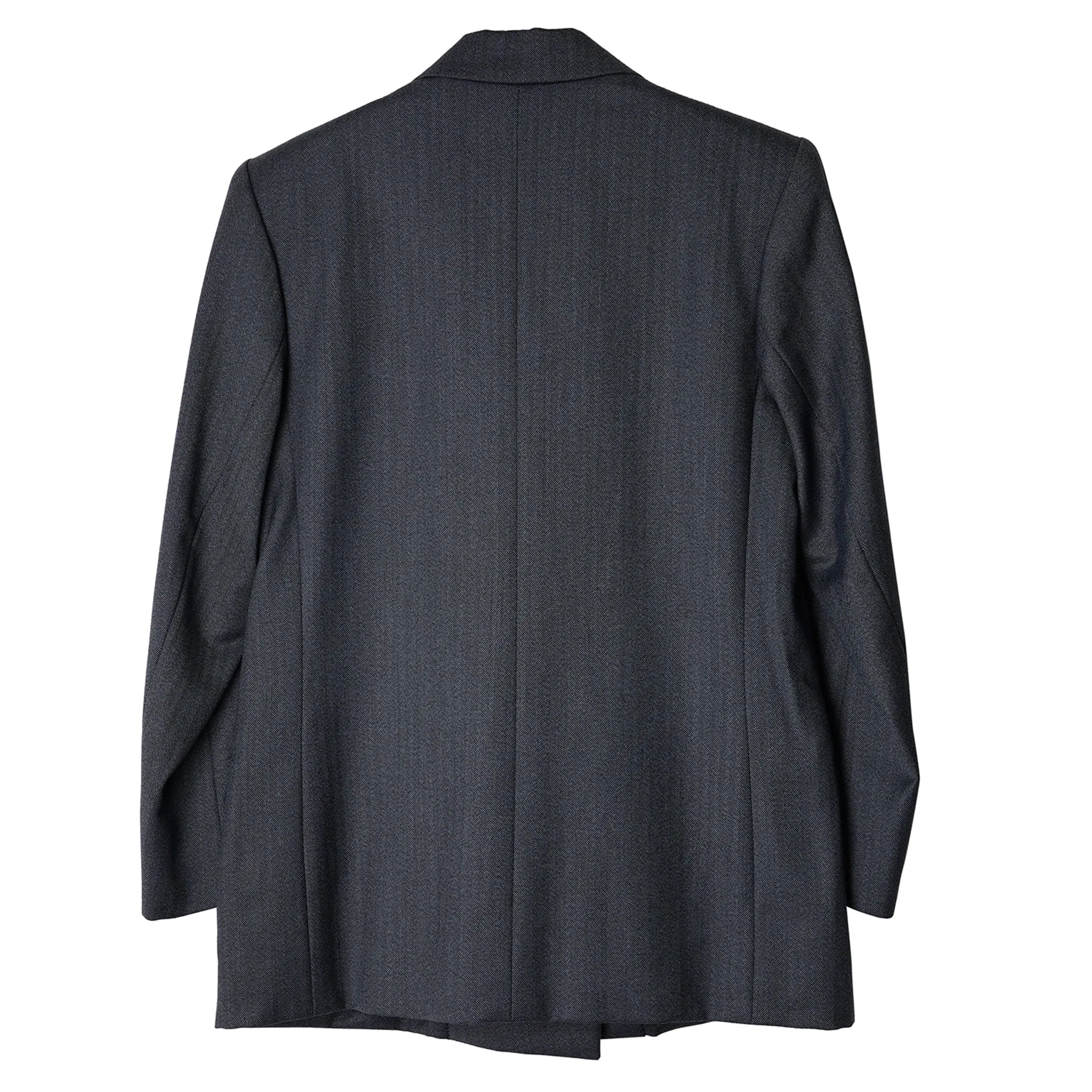WOOL DOUBLE BREASTED JACKET / GREY
