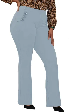 Wrinkle-Free Stretch Dress Pants Plus Size for Women Pull-on Pant Ease into Comfort Office Pant