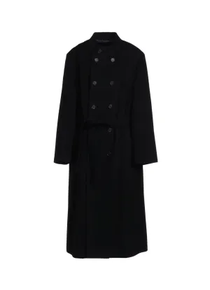 W/TOP MOSSA DOUBLE-BREASTED STAND COLLAR COAT