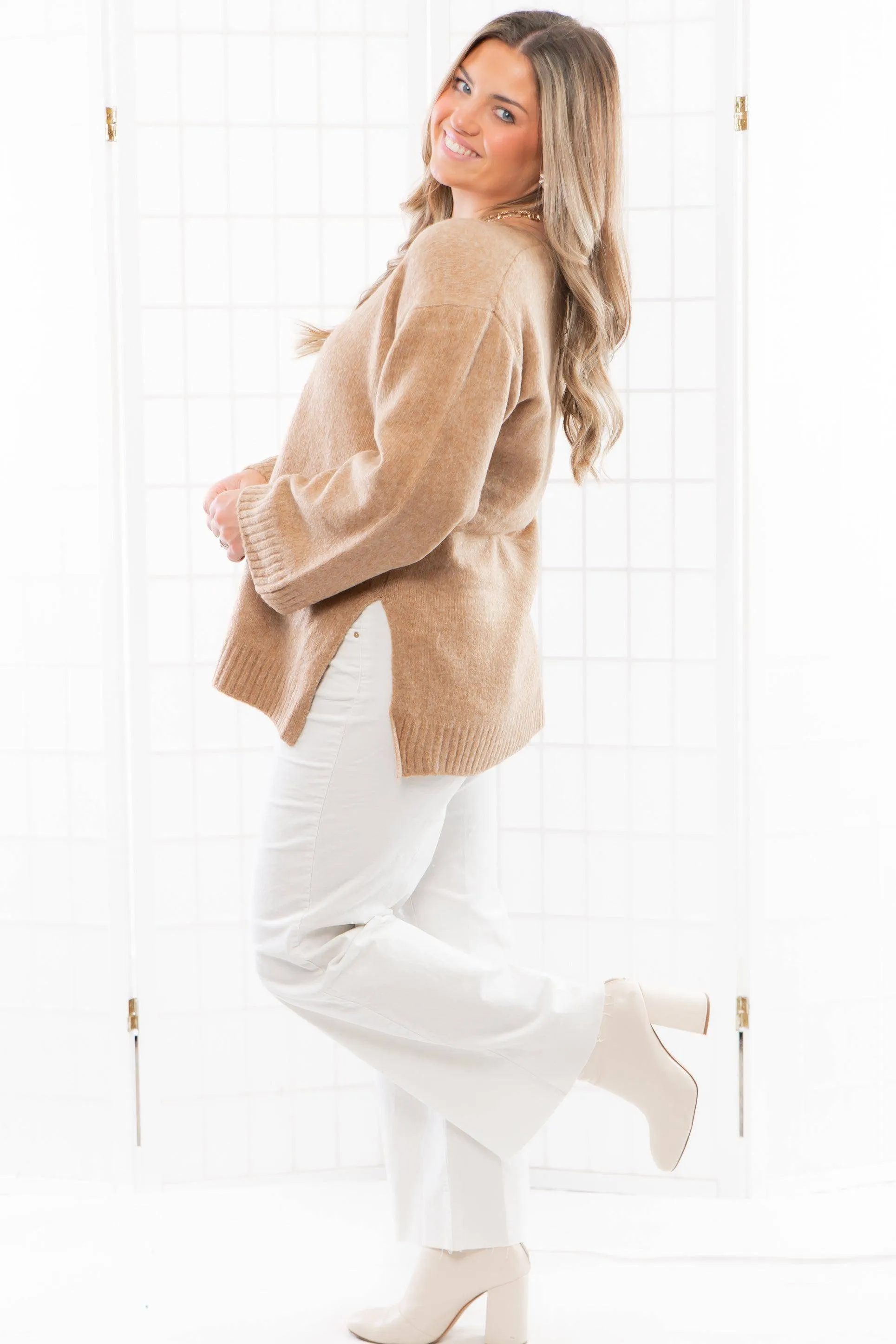 Z Supply Burro Modern V Neck Sweater