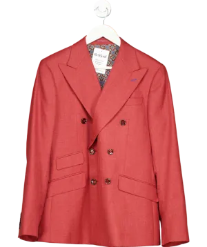 Zebel Red Double Breasted Wool Jacket UK 40" CHEST