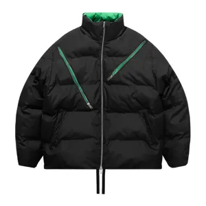 Zipper Layer Down Jacket