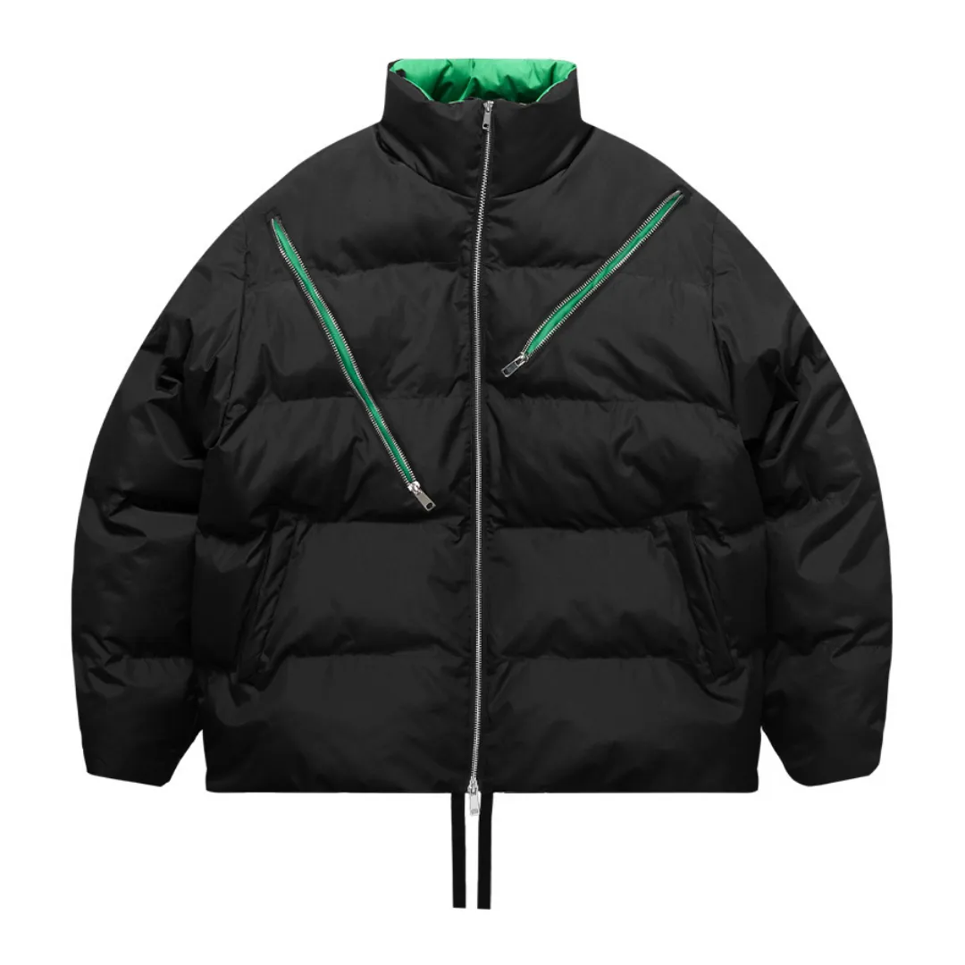 Zipper Layer Down Jacket