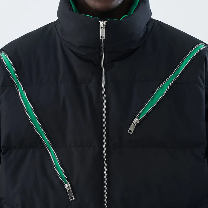 Zipper Layer Down Jacket